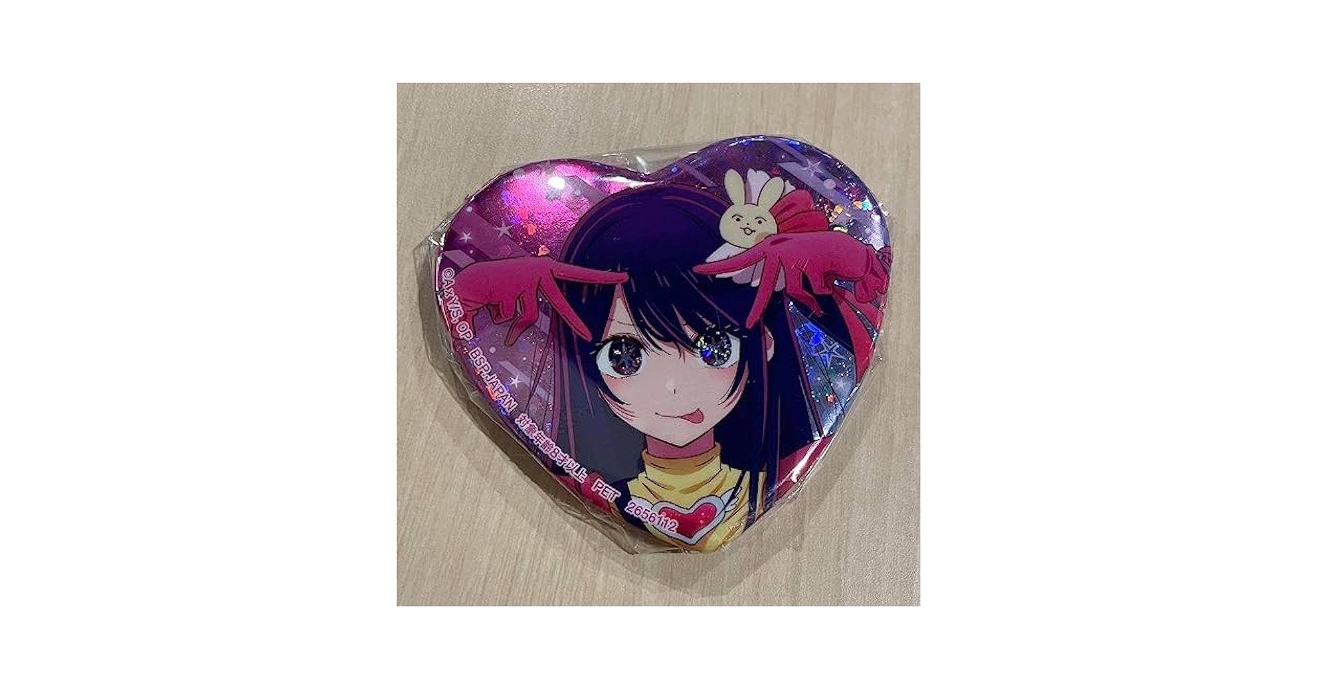 【未開封】推しの子 ハート型ホログラム缶バッジ 星野アイ 新品未開封】推しの子☆ハート型☆ホログラム缶バッジ☆星野アイ